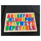 Vintage Fisher - Price Magnetic Alphabet Board with colorful plastic letters