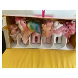 Vintage Hasbro My Little Pony Stable carry case - case holds 6 ponies in individual stalls which are