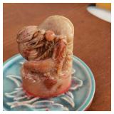 China Stone Seal Decor Dragon Landscape - Chinese seal in hard stone decorated with a dragon, engrav