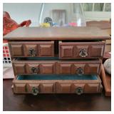vintage wooden dresser-style jewelry box