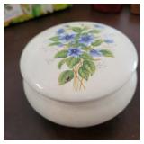 Vintage porcelain footed trinket box