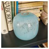 Vintage Hand Blown Soft Blue Art Glass bud Vase