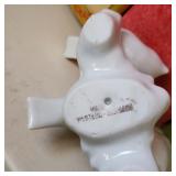 Vintage White Porcelain Gerold Porzellan Bavaria W. Germany 3 Birds Family on Branch Twig Figurine