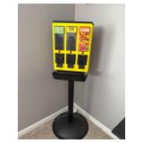 Vending Machine Triple Compartment Candy Dispenser Gumball and Candy Machine