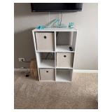 white 6-cube storage organizer with Fabric Drawers
