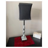 Pedestal Table Lamps with Black shade (2)