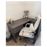 L Shape Computer Desk With shelves, one Drawer and storage & Office Desk Chair, Ribbed Adjustable Sw