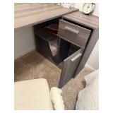 L Shape Computer Desk With shelves, one Drawer and storage
