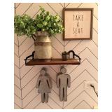 Galvanized Marquee His and Hers Symbols Restaurant Restroom Symbols Metal Signs