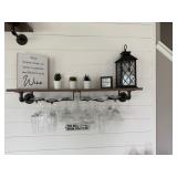LED candle lantern &  rustic home decor signs featuring the phrases "beyond BLESSED" and "BLESS OUR 
