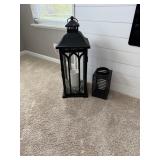 Black metal lanterns