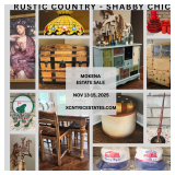 XCNTRIC Mokena Estate Sale Nov 13-15, 2025. Rustic country, shabby chic+farmhouse finds. XCNTRIC Mokena Estate Sale Nov 13-15, 2025. Rustic country, shabby chic+farmhouse finds.