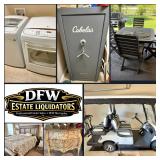 Incredible Denton Estate Sale! Golf Clubs, Golf Cart, Gun Safe, Fine Furniture, Collectibles, Art..