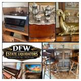This Fri & Sat! ~Incredible Ft Worth Estate Sale! Vinyl LP's, Vintage Fashion, TCU, Memorabilia, Silver, Fine Antiques, Pyrex, Brass, Cowboy Hats, Old Crocks, Toys, Guitar, Turntable, Paintings, Glass