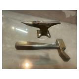Mini Brass Anvil & Hammer