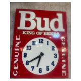 Bud King Of Beers Clock