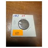 1867 2 Cent pc.