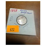 1858 Flying one cent