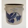 1001	NA WHITE & SON BLUE DECORATED CROCK, 10 1/4 IN HIGH