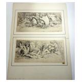 1102	SALVATOR ROSA ETCHINGS, EACH APPROXIMATELY 4 IN X 8 1/2 IN