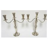 1012	STERLING SILVER CANDLEABRAS, EACH APPROXIMATELY 13 1/2 IN H