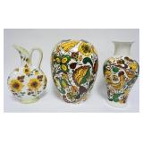 1025	GROUP OF ASSORTED UKRAINIAN ART POTTERY VASES & PITCHERS, TALLEST APPROXIMATELY 15 IN H