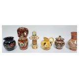 1031	GROUP OF ASSORTED UKRAINIAN POTTERY PIECES, LARGEST APPROXIMATELY 11 IN H