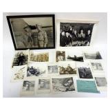 1056	GROUP OF VINTAGE WWII PHOTOS PLUS 1 OF FDR AND ONE SIGNED