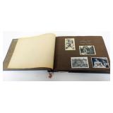 1057	GERMAN PHOTO AND POSTAL CARD ALBUM, 1936 - 1940, ALBUM LOADED WITH PHOTOS AND ANOTATED IN GERMA