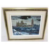 1100	UKRAINIAN ART *CHRISTMAS IN PERESK* APPROXIMATELY 23 IN X 19 IN OVERALL, ARTIST SIGNED LOWER LE