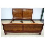 1195	CENTURY KING SIZE SLEIGH BED, APPROXIMATELY 83 IN X 98 IN X 52 IN H, SOME LOSS TO SIDE TRIME AN
