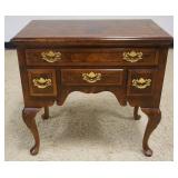 1203	HENREDON 4 DRAWER BURL WOOD LOWBOY, APPROXIMATELY 30 IN X 18 IN X 28 IN H