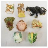 1002	GROUP OF ASSORTED WALL POCKETS, LARGEST APPROXIMATELY 8 IN HIGH