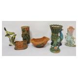 1007	GROUP OF ASSORTED PLANTERS, VASES, ETC, INCLUDING ROSEVILLE, LARGEST PIECE APPROXIMATELY 9 IN H