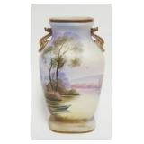 1029	HAND PAINTED NIPPON VASE, APPROXIMATELY 9 1/2 IN HIGH
