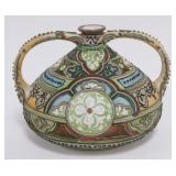 1032	NIPPON MORIAGE DOUBLE HANDLED VASE, APPROXIMATELY 4 1/4 IN HIGH