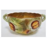 1045	HAND PAINTED NIPPON DOUBLE HANDLED BOWL, APPROXIMATELY 8 IN X 3 IN HIGH