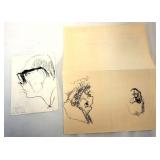 1099	ARTIST PEN & INK DRAWING ON BACK OF LETTER HEAD