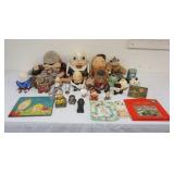 1125	LARGE GROUP OF ASSORTED HUMPTY DUMPTY ITEMS INCLUDING DOLLS, COVERED JARS, METAL FIGURES, BOOKS