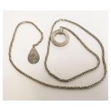 1137	STERLING SILVER BOLO TYPE NECKLACE, 2.8 TOZ