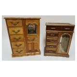 1144	2 JEWELRY CHESTS, LARGEST APPROXIMATELY 6 IN X 12 IN X 15 IN H