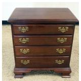 1181	ETHAN ALLEN SOLID CHERRY 4 DRAWER MINIATURE CHEST, APPROXIMATELY 26 IN X 17 IN X 28 IN H