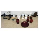 1210	LARGE GROUP OF ASSORTED DECORATED POTTERY ITEMS