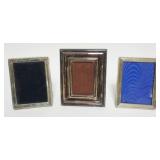 1074	STERLING DRESSER FRAMES, GROUP OF 3, LARGEST APPROXIMATELY 6 IN H