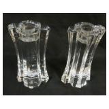 1153	ORREFORS CRYSTAL CANDLESTICKS, EACH APPROXIMATELY 5 1/4 IN HIGH