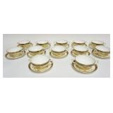 1193	MINTON *DYNASTY* BONE CHINA 12 BULLION CUPS & SAUCERS