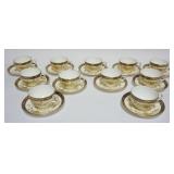 1194	MINTON *DYNASTY* BONE CHINA 11 CUPS & SAUCERS