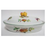 1201	EVESHAM VALE COVERED CASSEROLE, APPROXIMATELY 11 IN X 7 IN X 5 IN HIGH