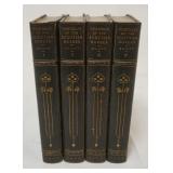1216	4 LEATHER BOUND VOLUMES SIR WALTER SCOTT MINSTRELSY OF THE SCOTTISH BORDER