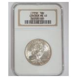 1022	1918 LINCOLN SILVER HALF DOLLAR COMMEMORATIVE